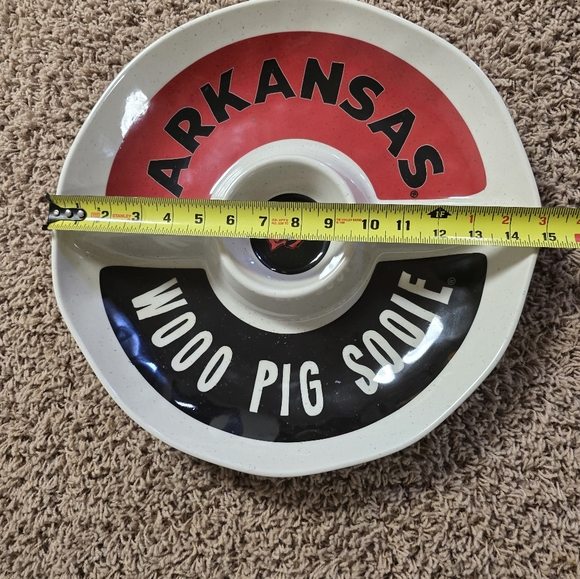 Arkansas Razorbacks chips and dip bowl - Picture 7 of 8